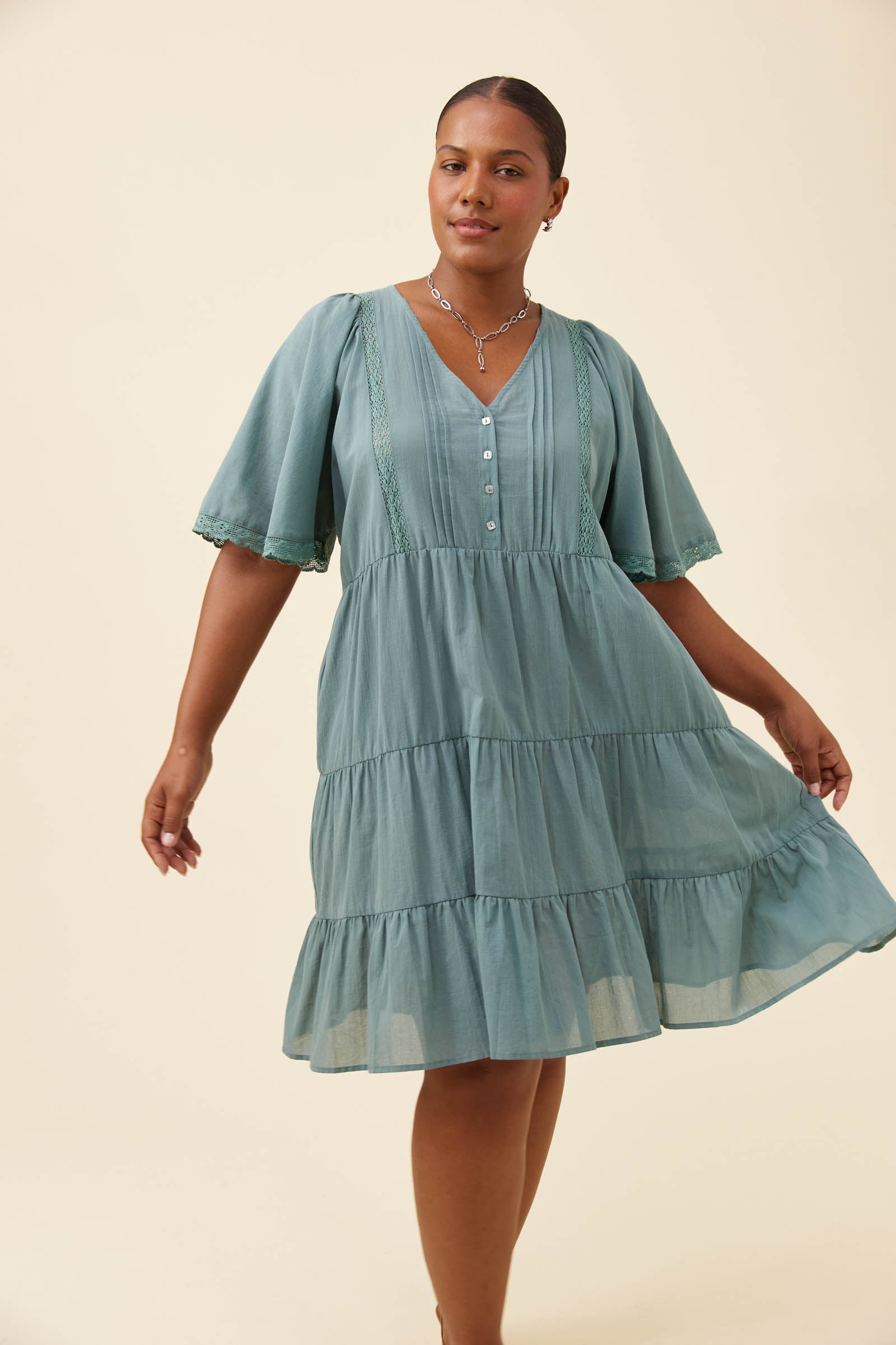 Frances Dress - Soft Teal
