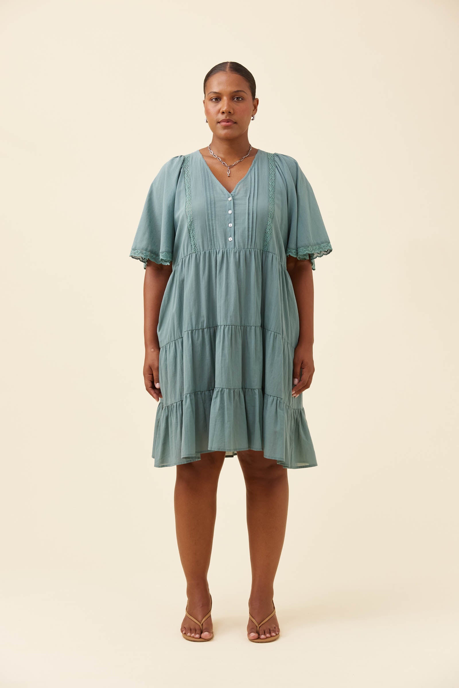 Frances Dress - Soft Teal
