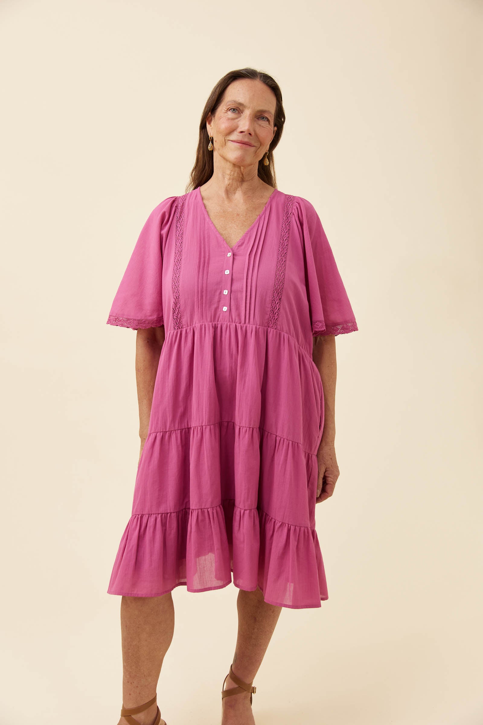 Frances Dress - Magenta