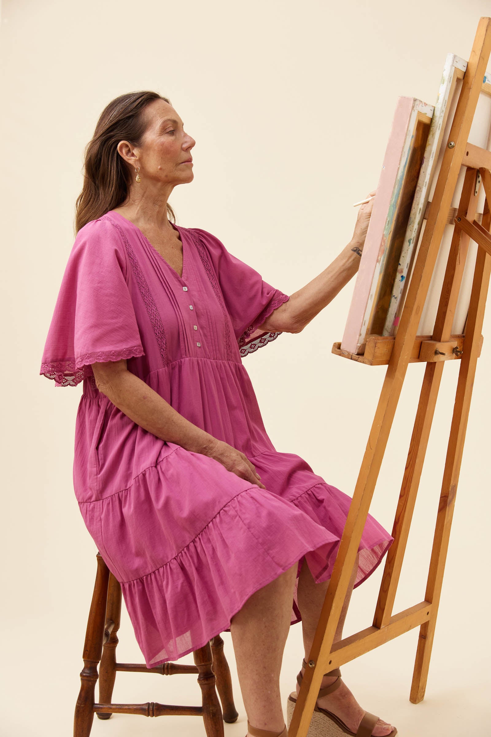 Frances Dress - Magenta