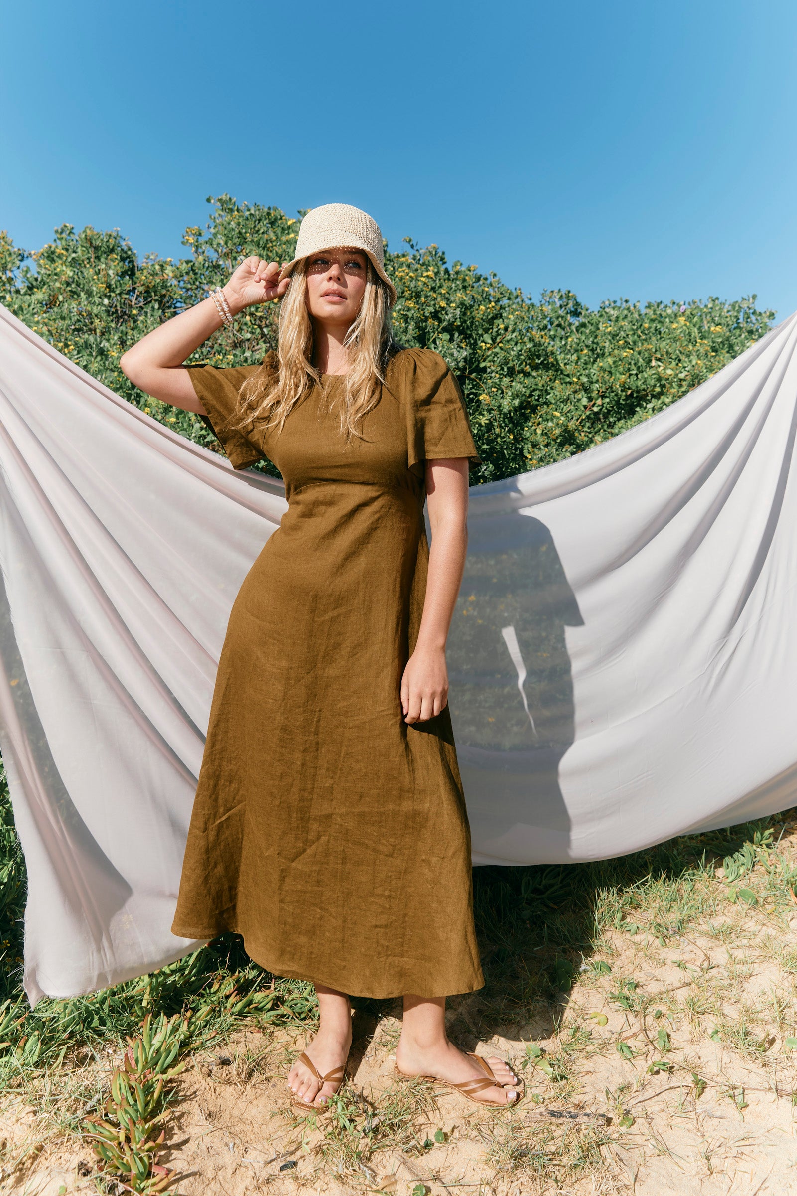 Anita Maxi Dress - Olive