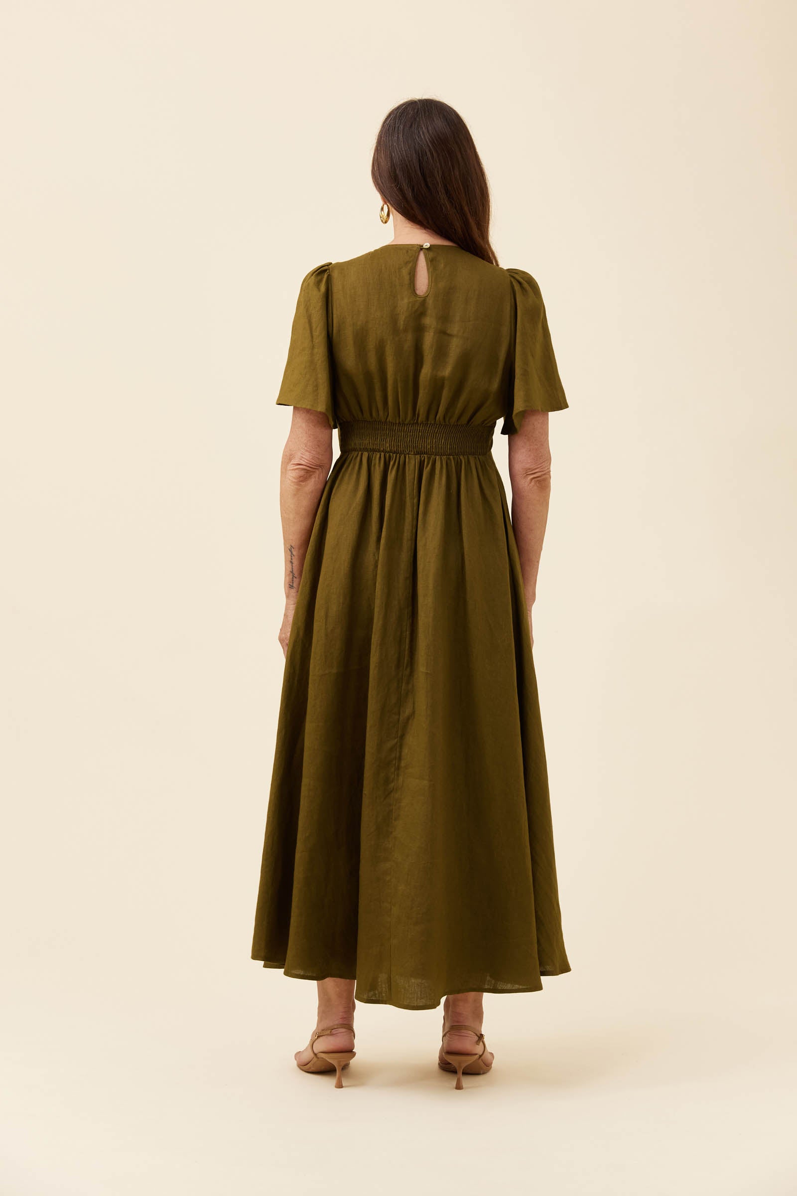 Anita Maxi Dress - Olive