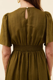 Anita Maxi Dress - Olive