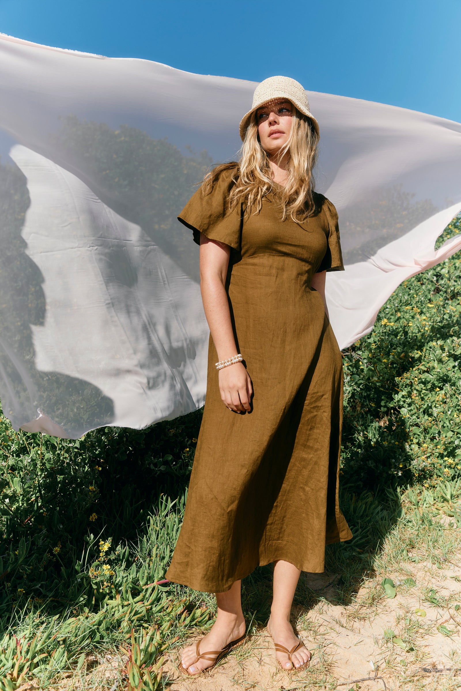 Anita Maxi Dress - Olive