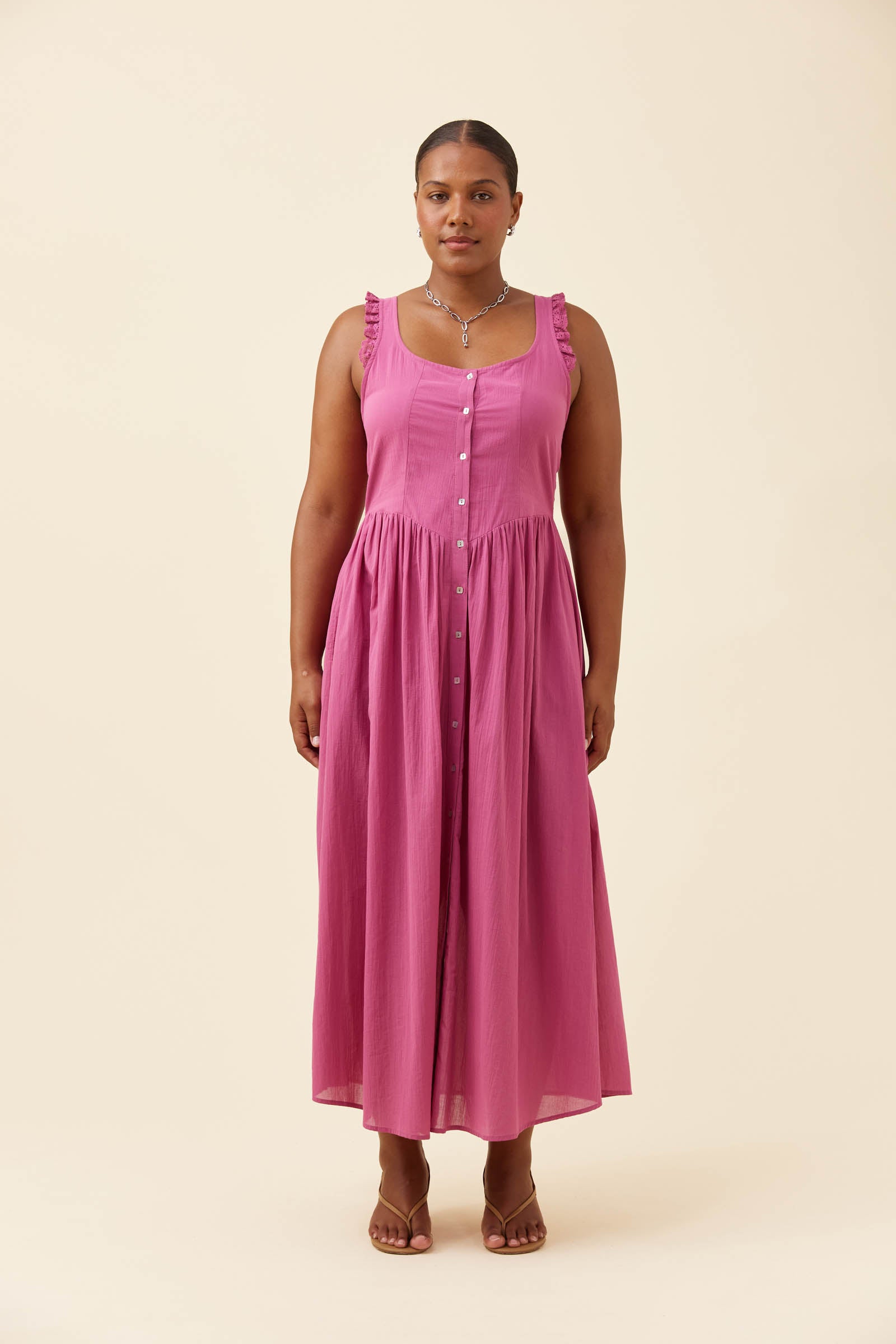 Frances Tank Dress - Magenta