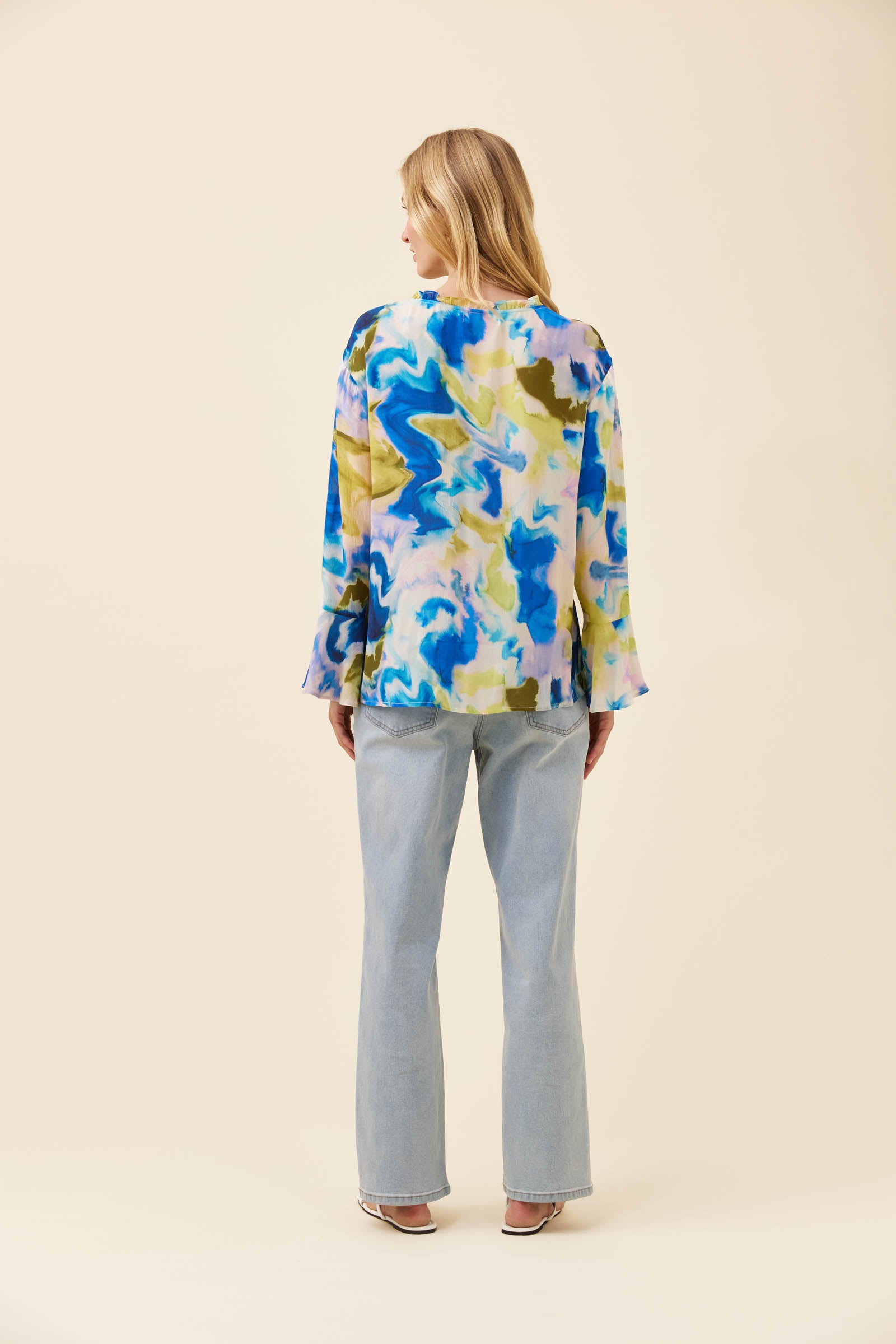 Frida Tie Top - Watercolour