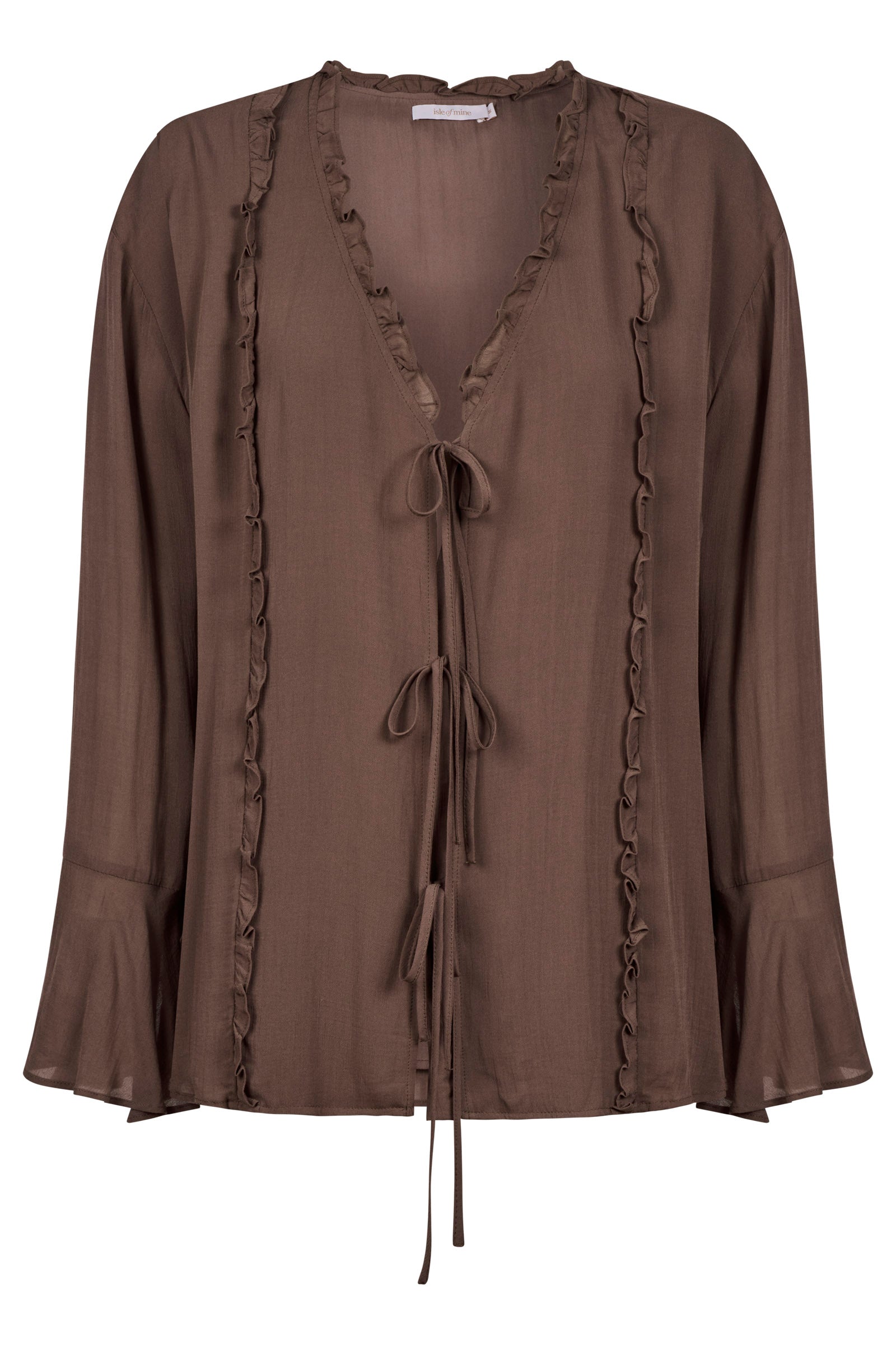 Frida Tie Top - Taupe