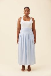 Lyndell Maxi Skirt - Light Blue