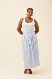 Lyndell Maxi Skirt - Light Blue