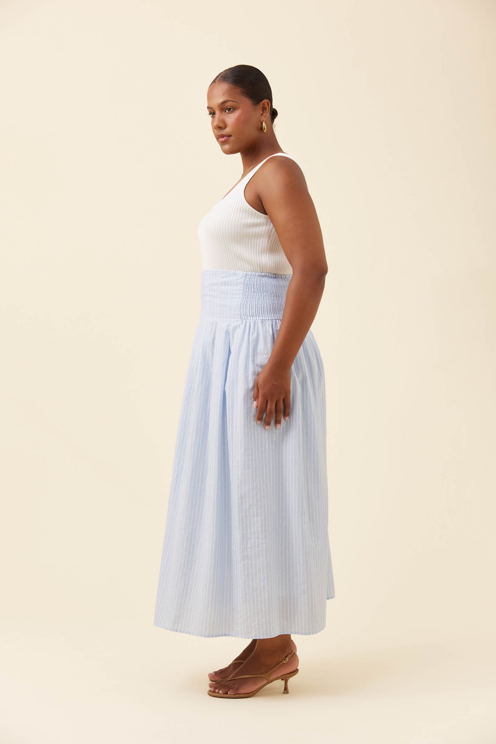 Lyndell Maxi Skirt - Light Blue
