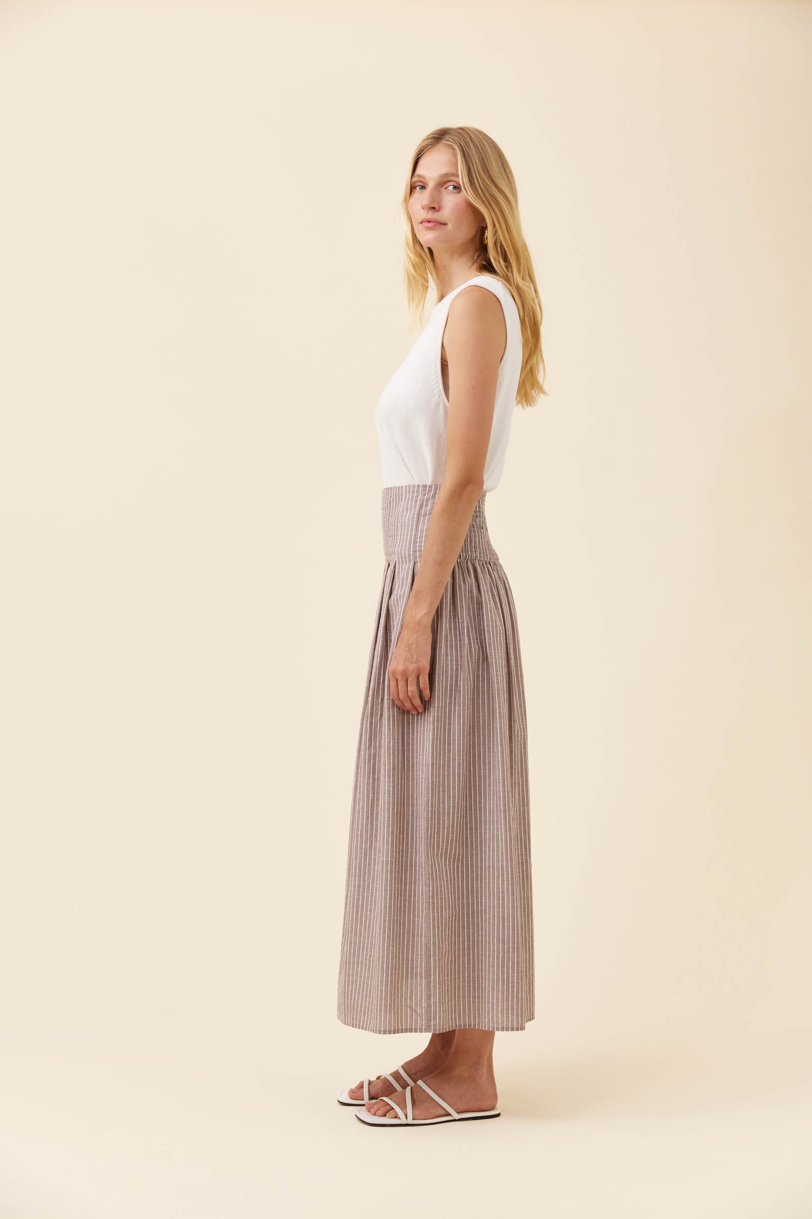 Lyndell Maxi Skirt - Taupe