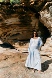 Lyndell Maxi Skirt - Light Blue