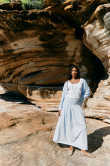 Lyndell Maxi Skirt - Light Blue