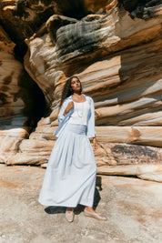 Lyndell Maxi Skirt - Light Blue