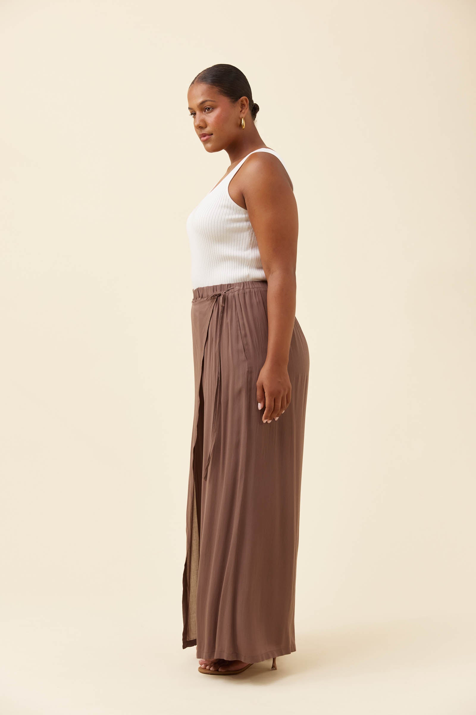 Frida Wrap Pant - Taupe