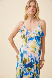 Frida Tank Maxi Dress - Watercolour