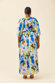 Frida Frill Maxi Dress - Watercolour