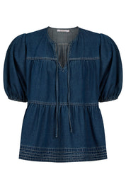 Preston Tie Top - Deep Blue