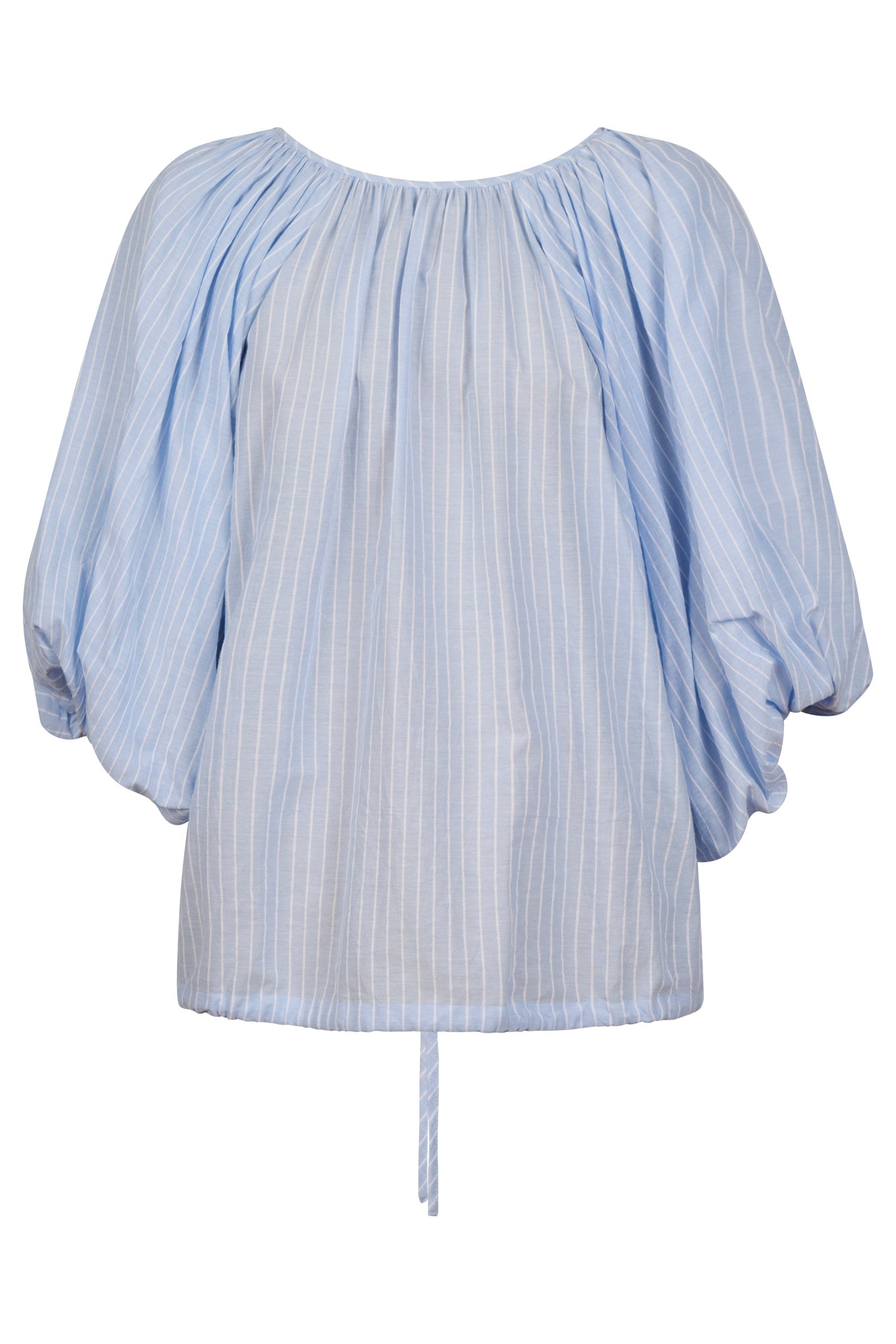Lyndell Drawstring Top - Light Blue