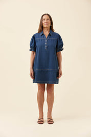 Preston Shirt Dress - Deep Blue