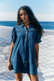 Preston Shirt Dress - Deep Blue