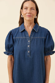 Preston Shirt Dress - Deep Blue