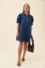 Preston Shirt Dress - Deep Blue