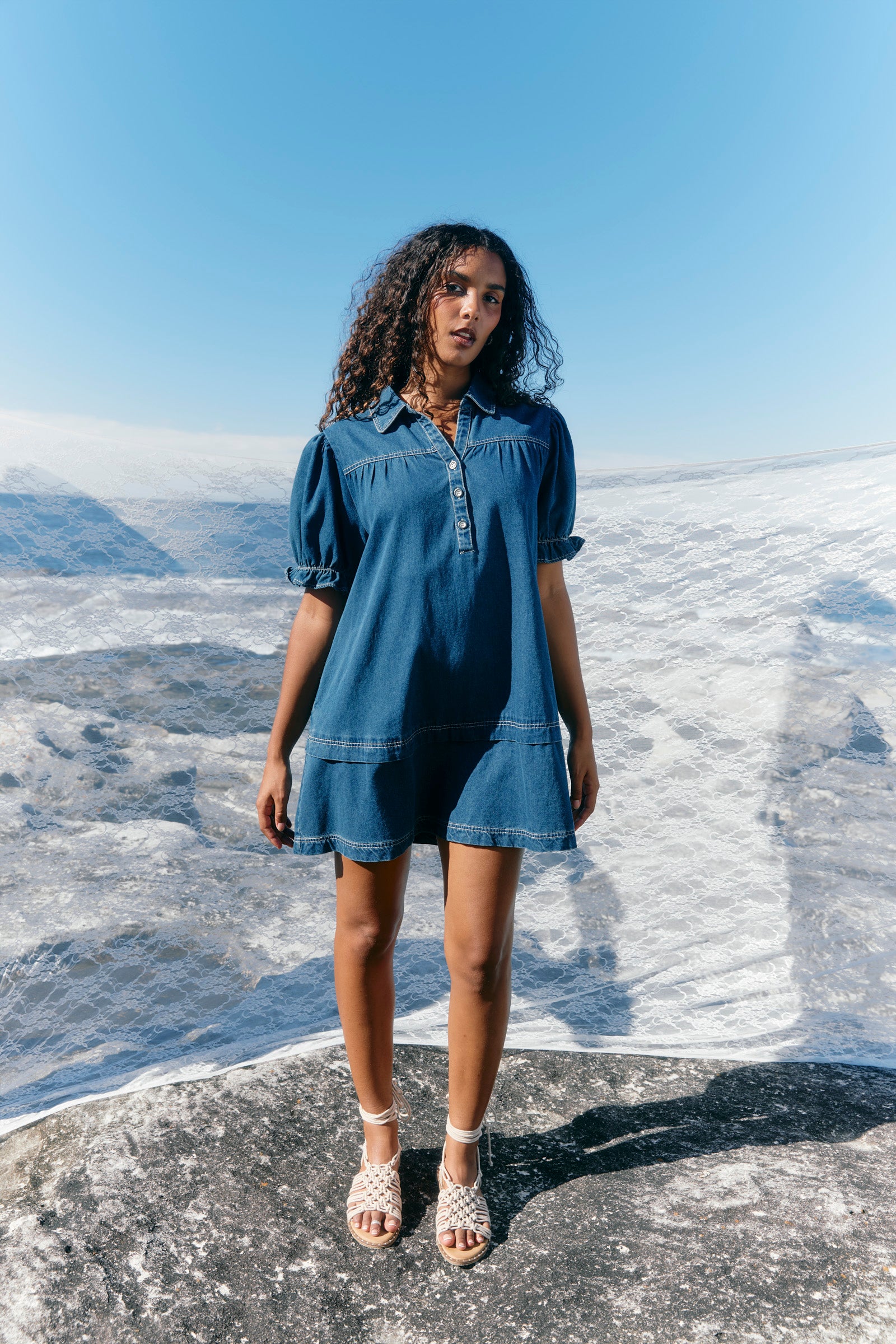 Preston Shirt Dress - Deep Blue