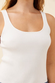 Adele Cotton Tank - White