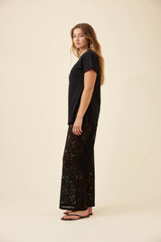 Ethel Lace Pant - Black
