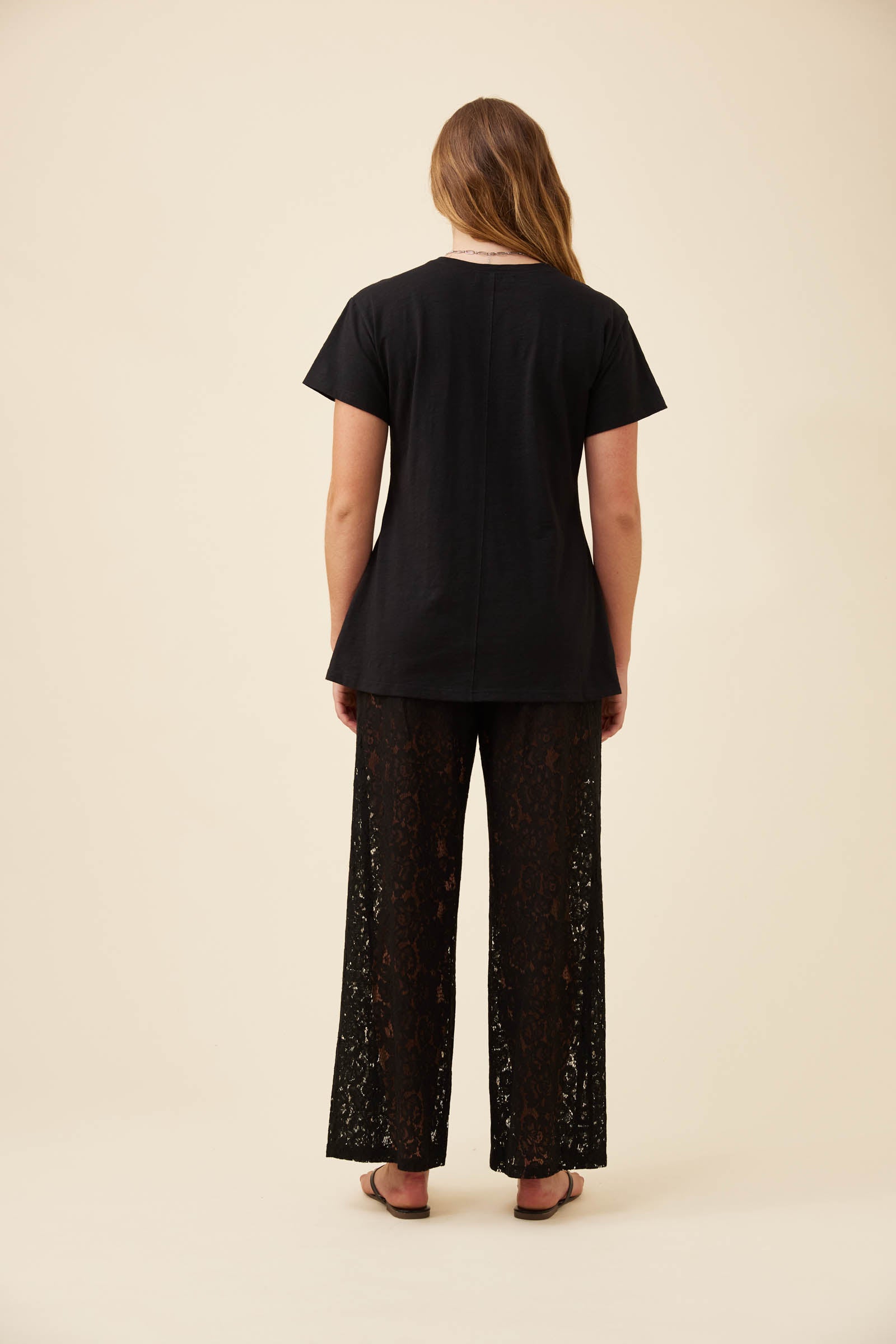 Ethel Lace Pant - Black