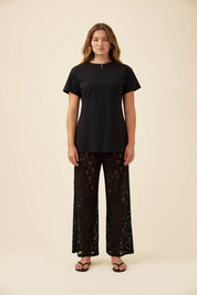Ethel Lace Pant - Black