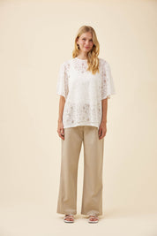 Ethel Lace Tshirt - White