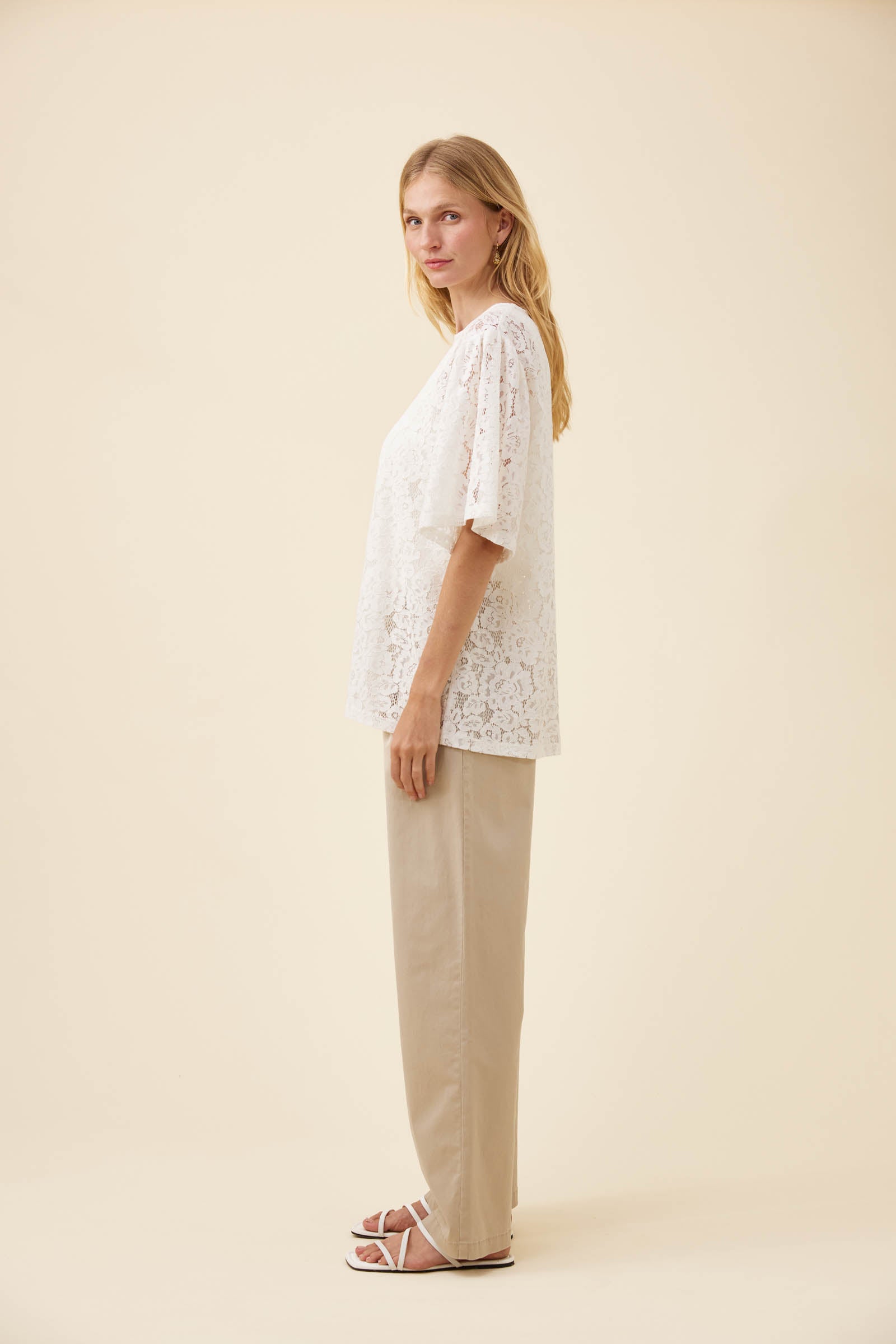 Ethel Lace Tshirt - White