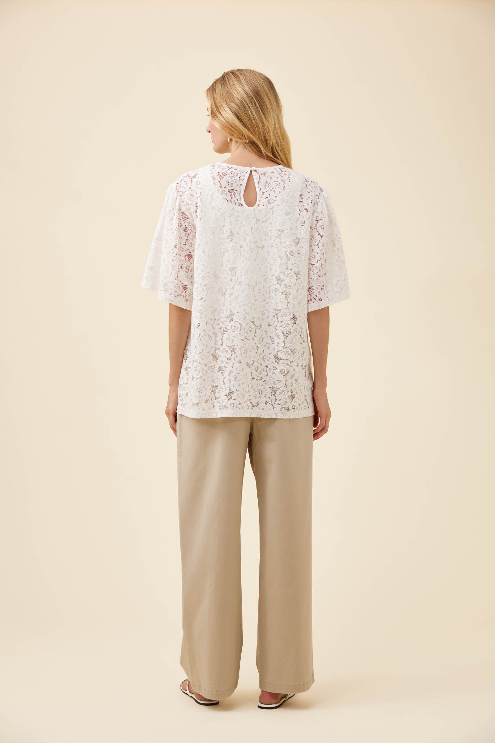 Ethel Lace Tshirt - White