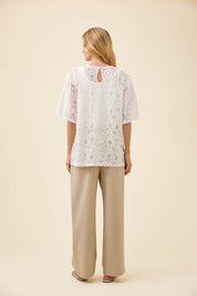 Ethel Lace Tshirt - White