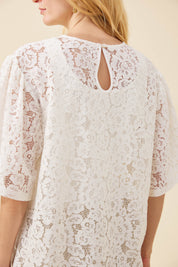 Ethel Lace Tshirt - White