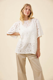 Ethel Lace Tshirt - White