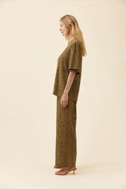 Ethel Lace Tshirt - Olive