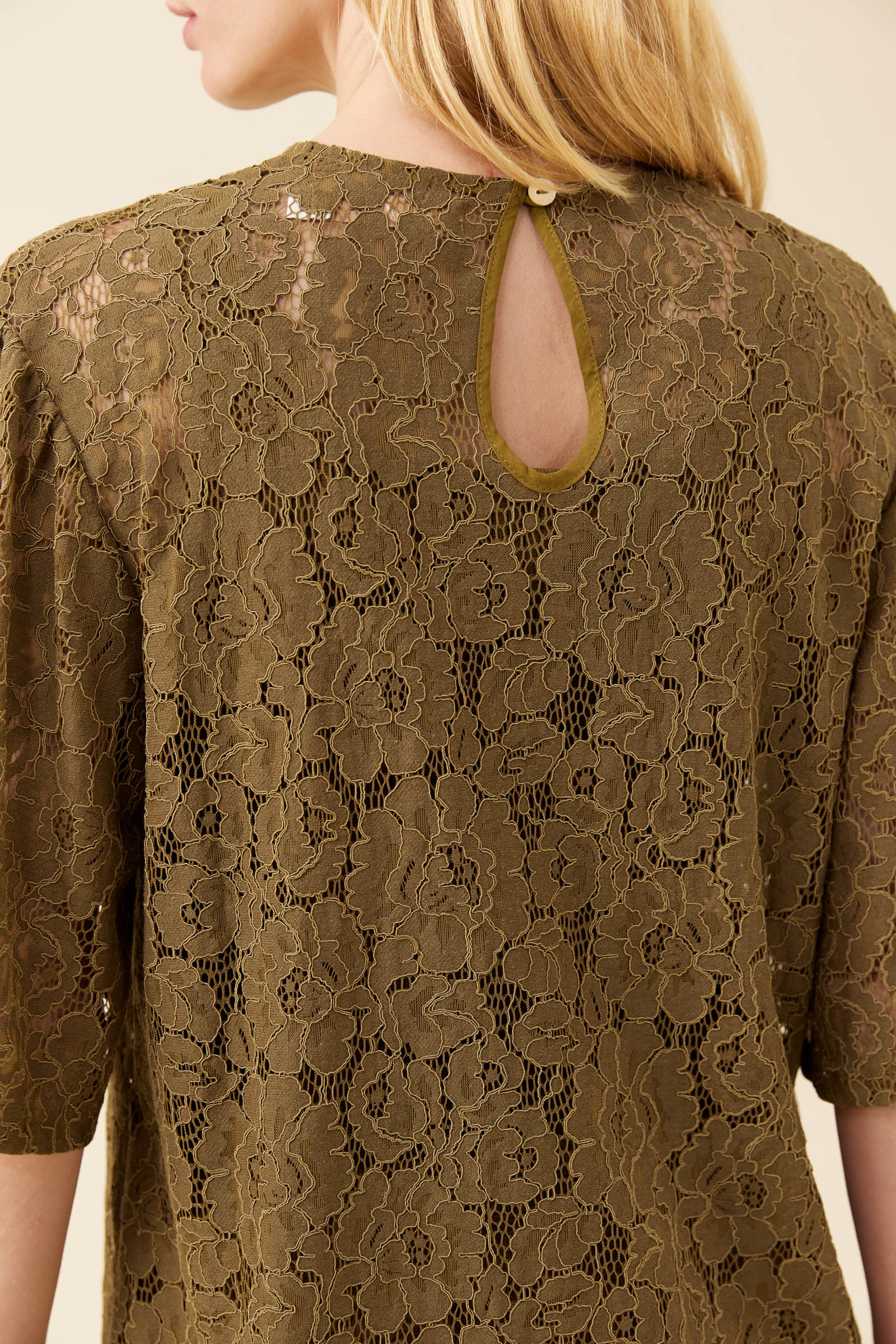 Ethel Lace Tshirt - Olive