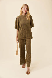 Ethel Lace Tshirt - Olive