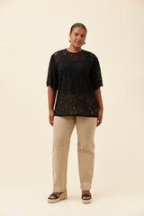 Ethel Lace Tshirt - Black