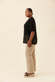 Ethel Lace Tshirt - Black