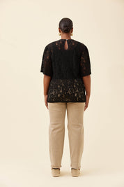 Ethel Lace Tshirt - Black