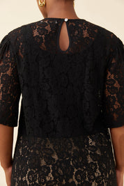 Ethel Lace Tshirt - Black