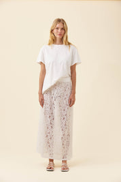 Ethel Lace Maxi Skirt - White