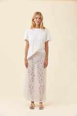 Ethel Lace Maxi Skirt - White