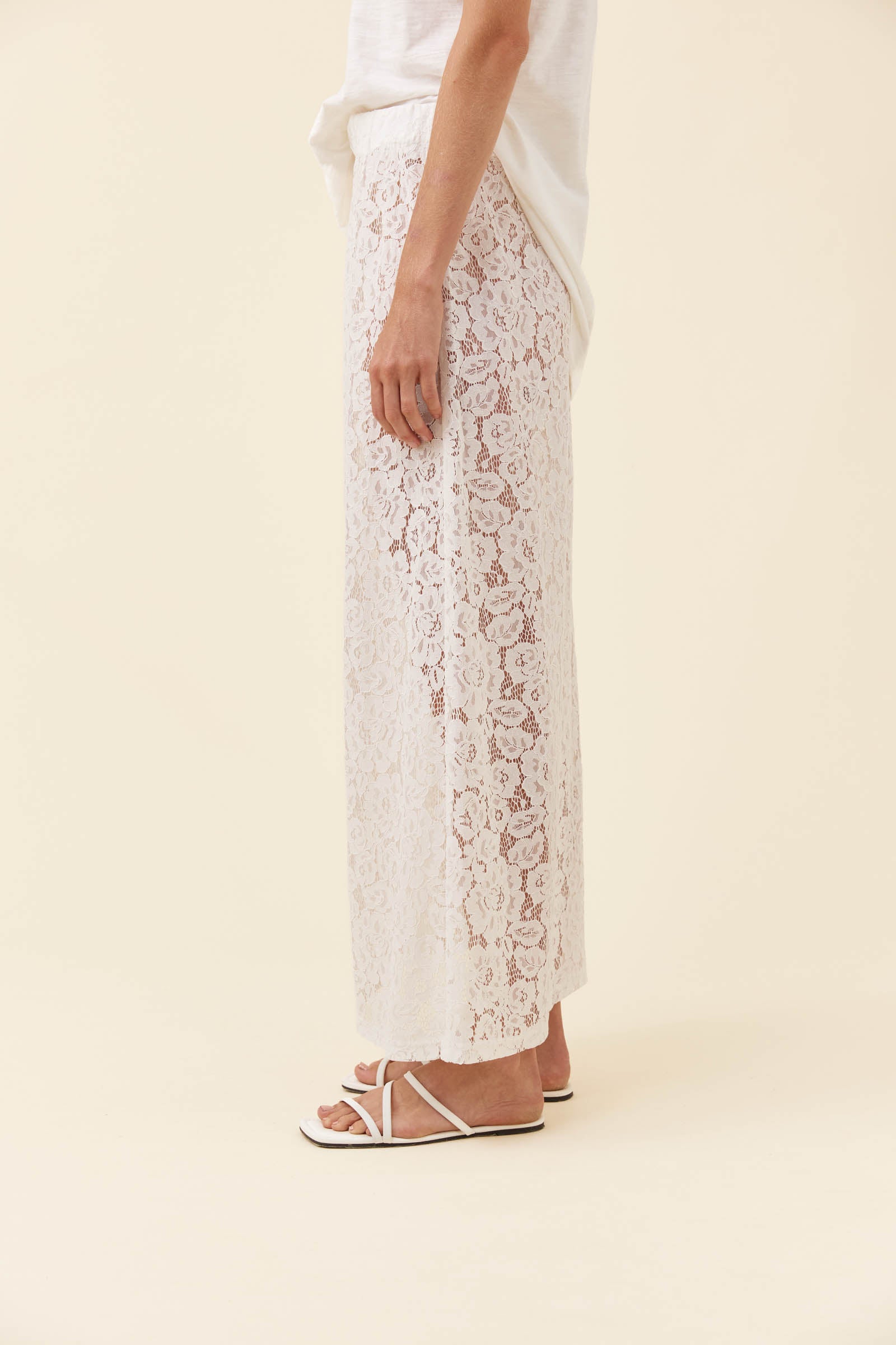 Ethel Lace Maxi Skirt - White