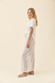 Ethel Lace Maxi Skirt - White