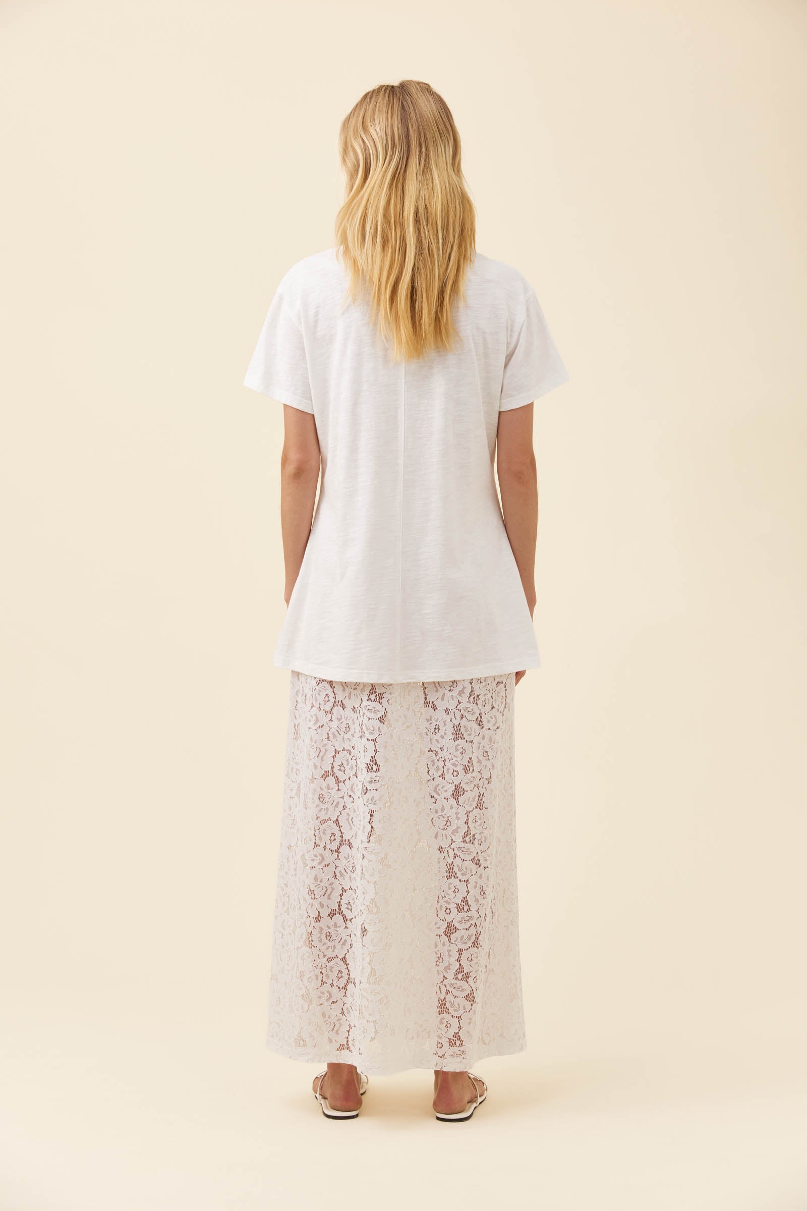 Ethel Lace Maxi Skirt - White